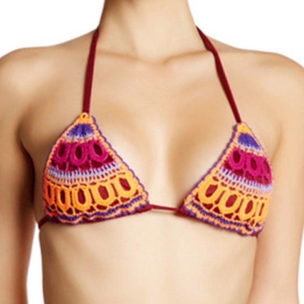 Ale by Alessandra Bikini Top Crochet Ambrosio Groupie Bohemian New